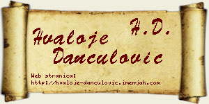 Hvaloje Dančulović vizit kartica